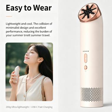 Mini Handheld Bladeless Hanging Neck High-speed Fan