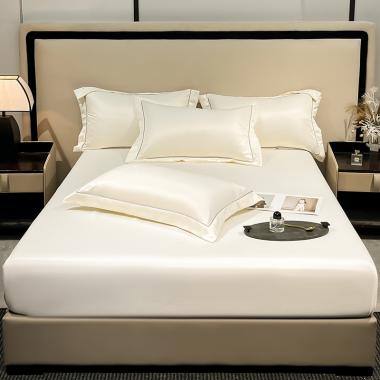 3PCS Summer Skin Friendly Silky Bed Sheet Pillowcase Set