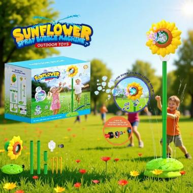 Sunflower Spray Bubble Launcher Outdoor Parent Child Toy