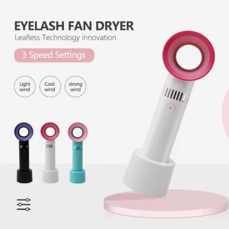 Portable USB Charging Grafted Eyelashes Dryer Bladeless Fan