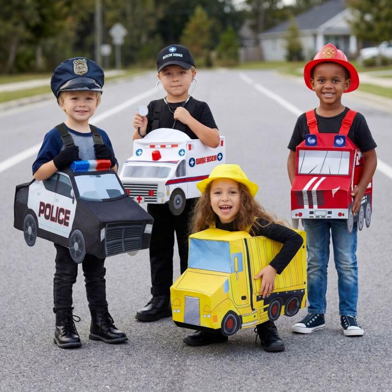 Halloween Police Car Ambulance Fire Truck Cosplay Costume
