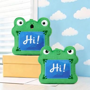 Cute Lilypad Press Sound Frog Plush Toy