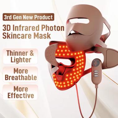 3D Red Light Photon Rejuvenation Beauty Facial Mask Device