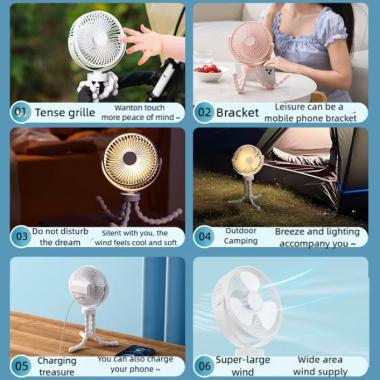 Stroller Octopus Three Speed Variable Frequency Fan