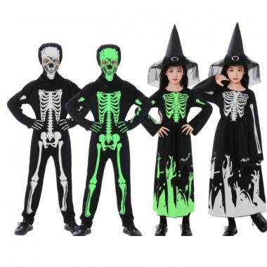 Halloween Luminous Skeleton Ghost Children's Costume