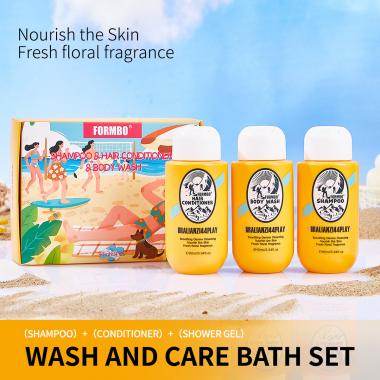 FORMBO 3PCS Shampoo Conditioner Shower Gel Gift Box