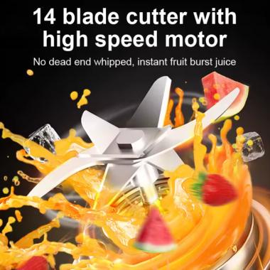 Rechargeable Portable 14-blades Fast Mixing Juicer